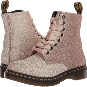 Dr. Martin Rose Gold Pascal Chunky Glitter Boots